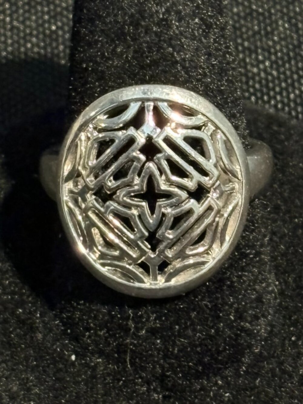 HARLEY DAVIDSON LADIES BAR & SHIELD STERLING SILVER RING